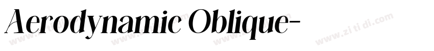 Aerodynamic Oblique字体转换
